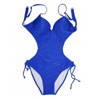 Blue sparkle monokini